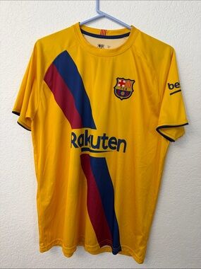 FC Barcelona Yellow Soccer Jersey with Rakuten Logo